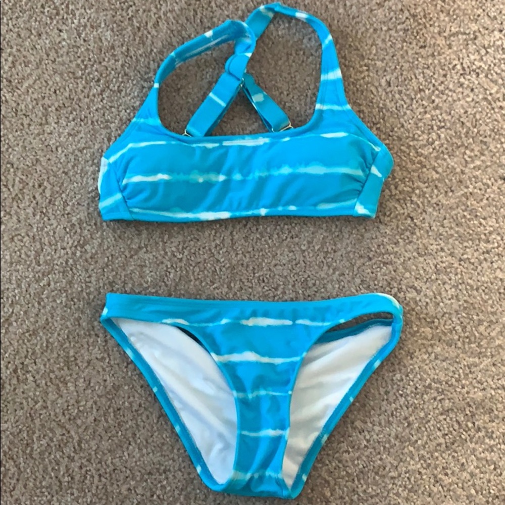Two piece tie dye bathing suit